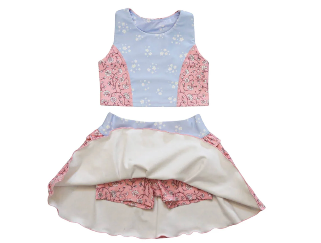 Be Girl Floral Ace Skort Set