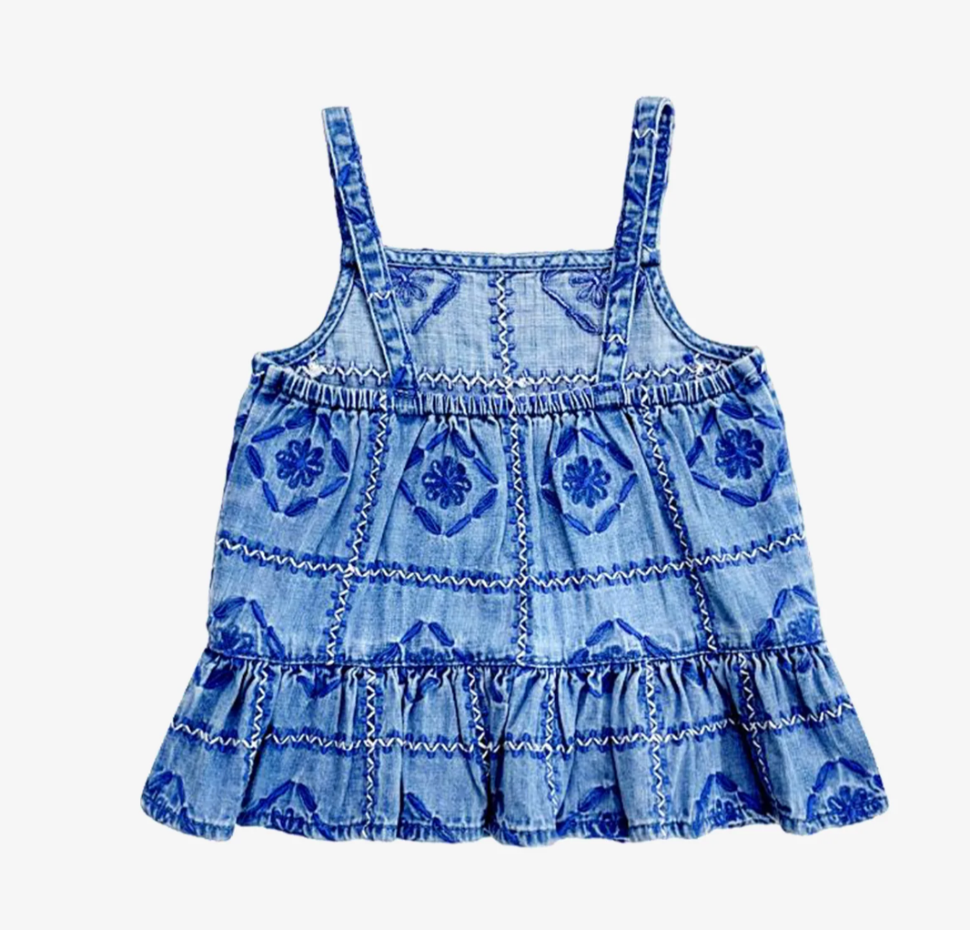 Blu & Blue Clara Embroidered 2 Piece Short Set