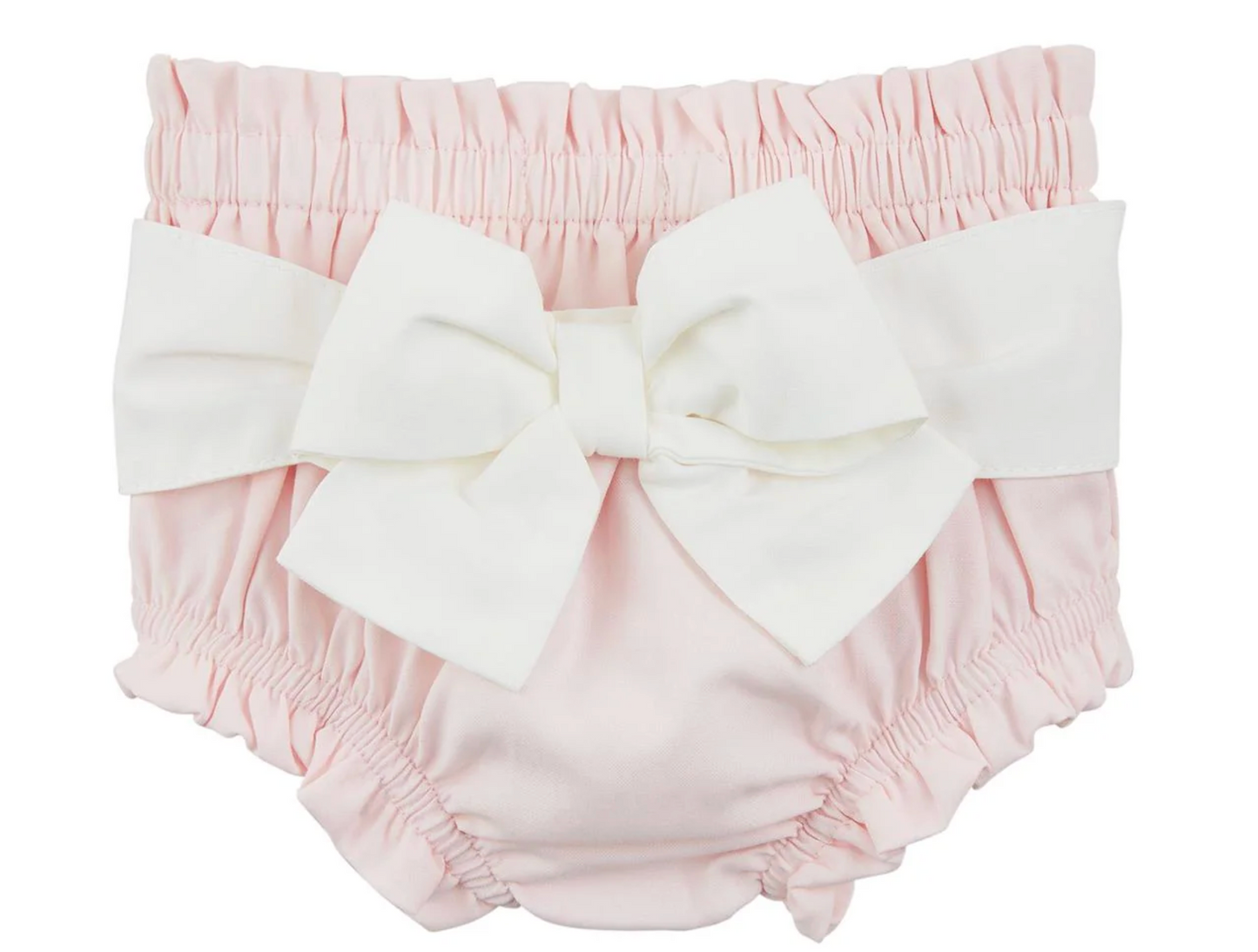 Mud Pie Pink Diaper Cover  w/Bow  - (0/3 M)