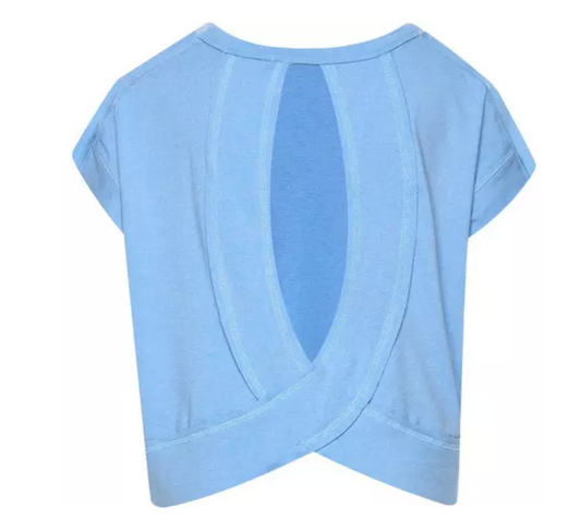 Fornia Creations Split Back Top -Spring Blue