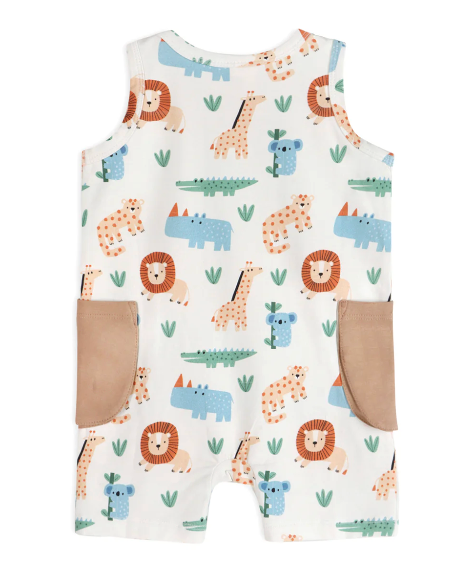 Viverano Safari Side Pocket Shortie Romper