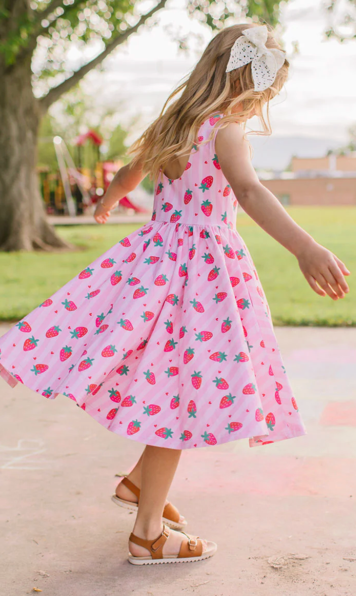 Ollie Jay Strawberry Dream Tank Twirl Dress