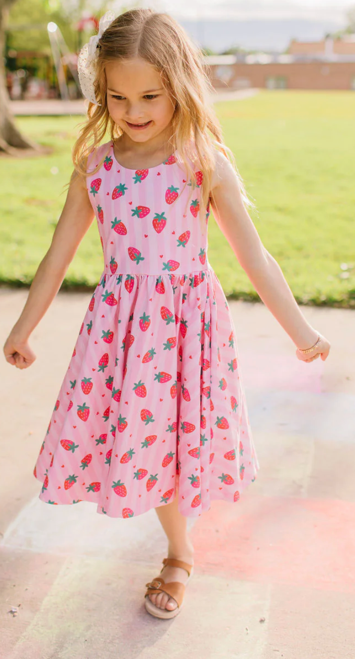 Ollie Jay Strawberry Dream Tank Twirl Dress