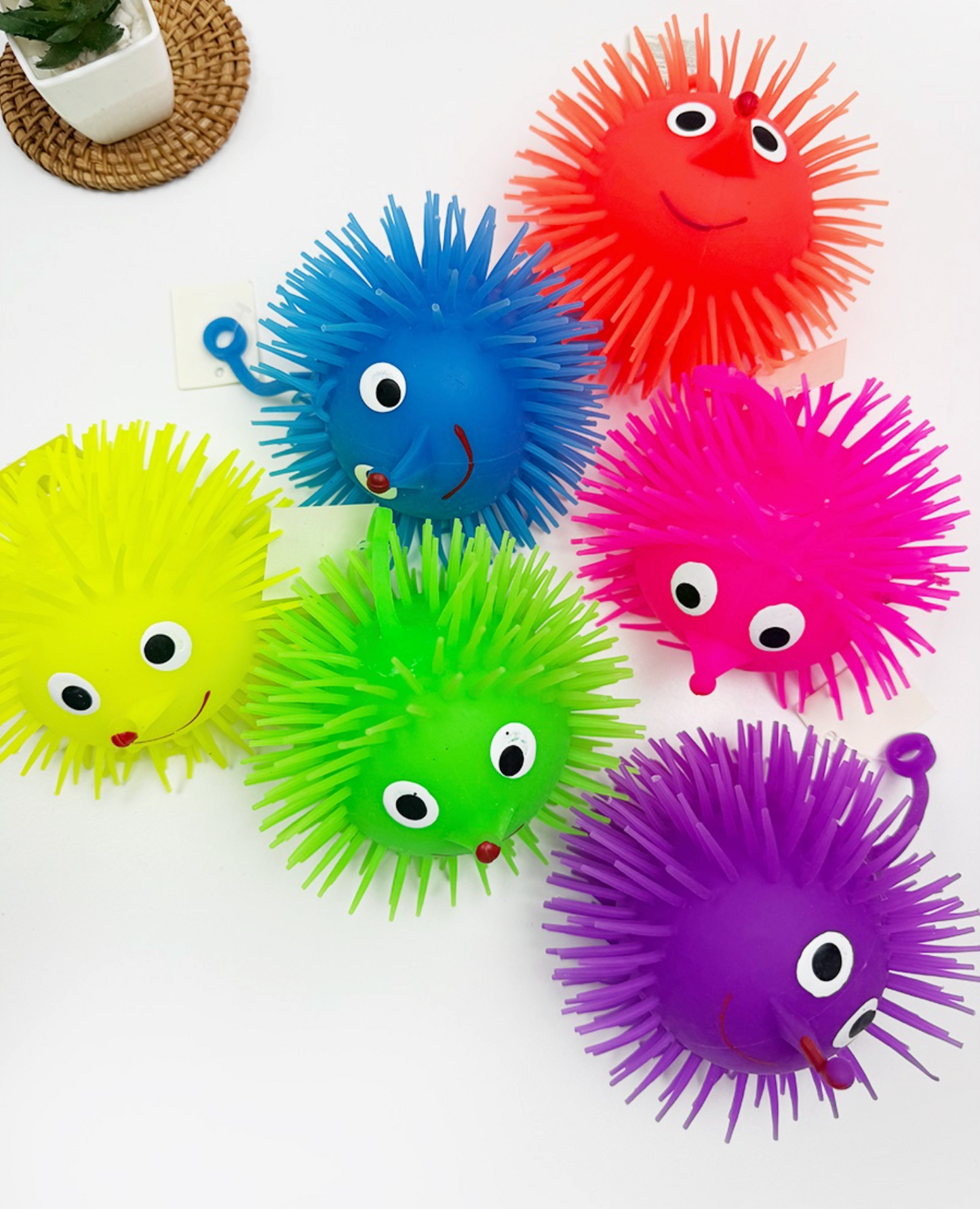 7 Inch Spiky Stress Neon Ball