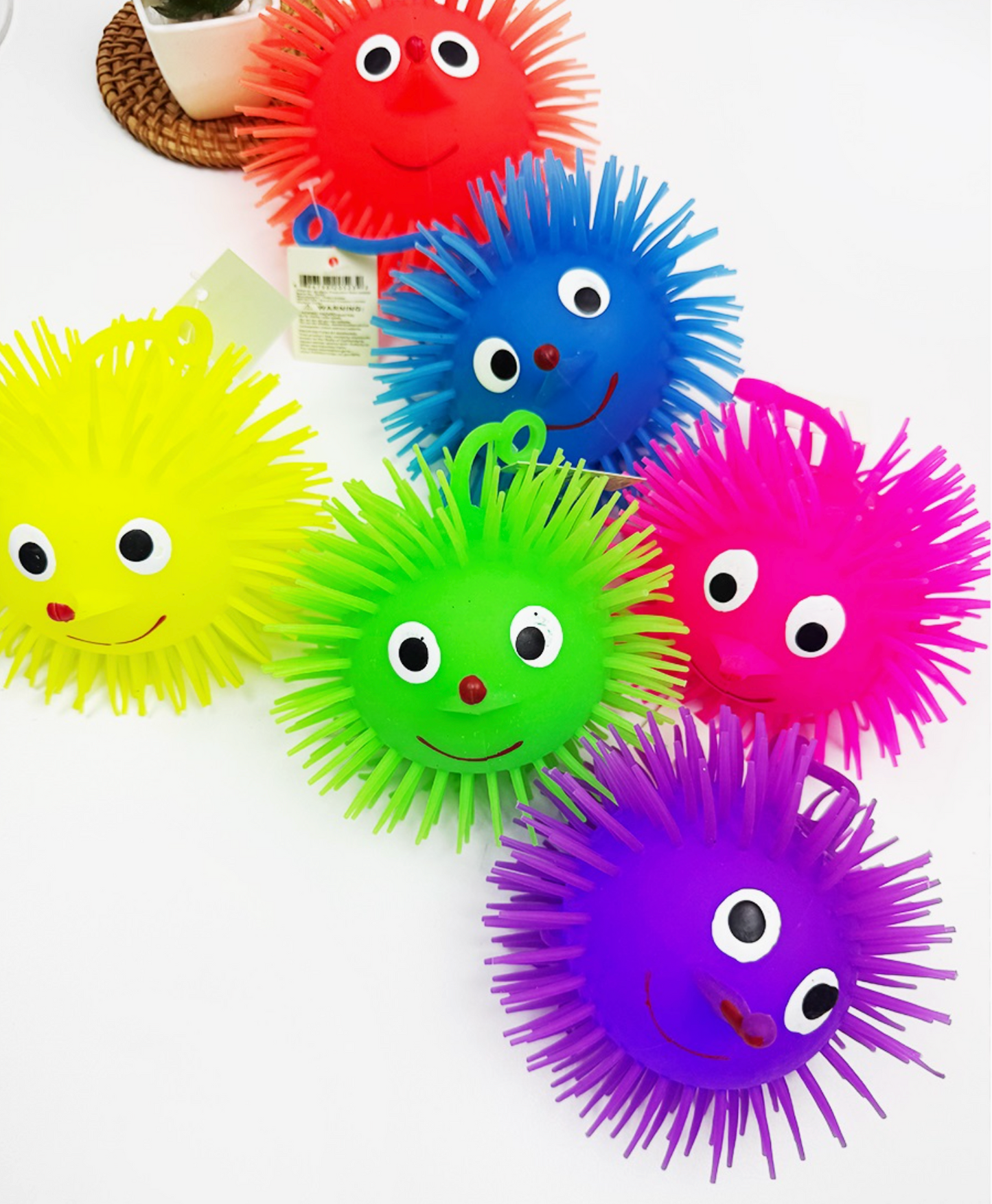 7 Inch Spiky Stress Neon Ball