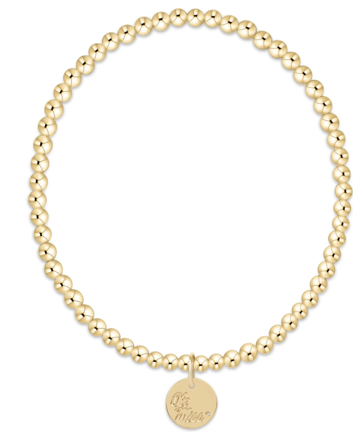 enewton egirl collegiate cl gld 3mm bracelet-ole miss