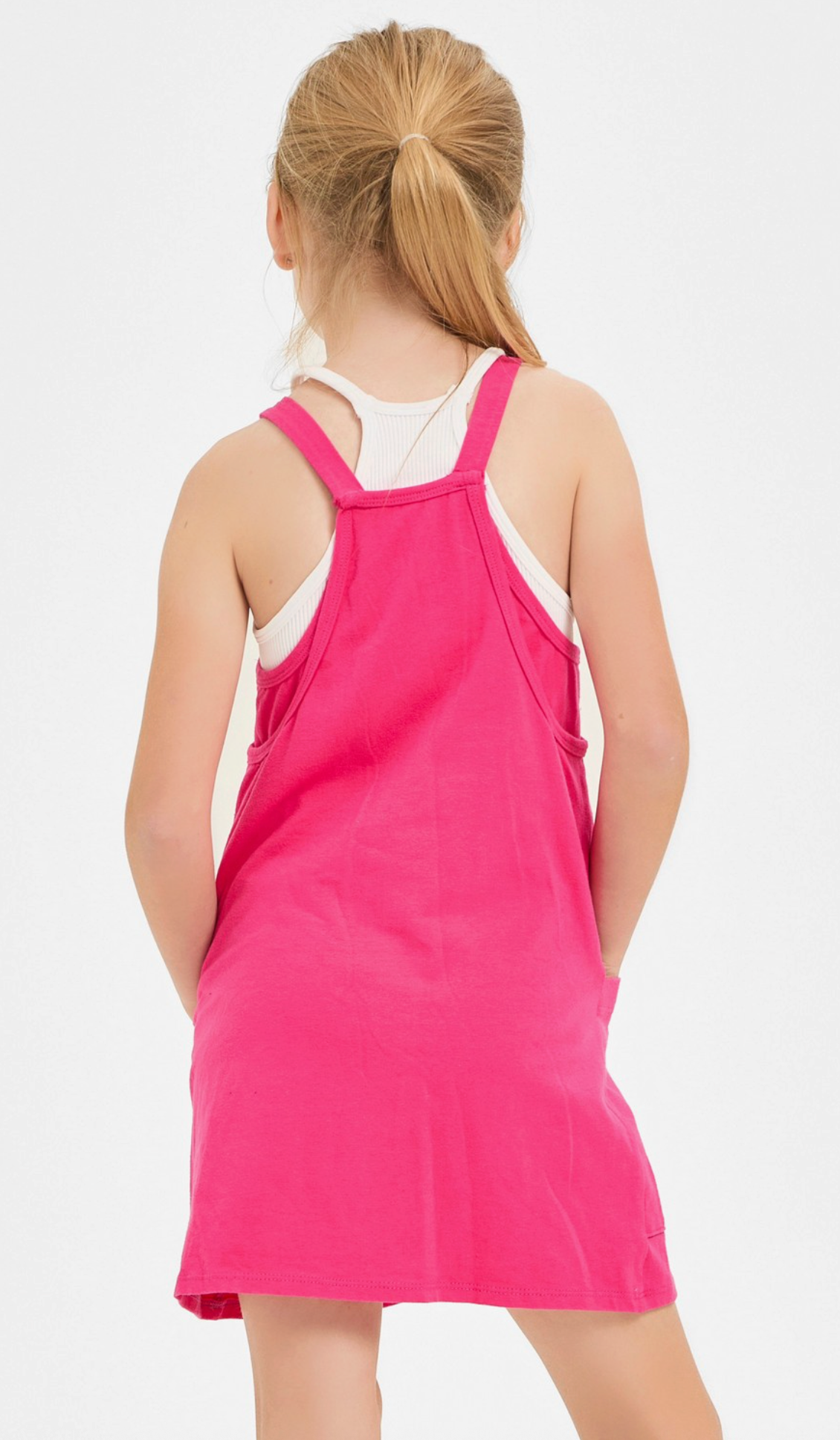 Good Girl Relaxed Tank Dress - Hot Pink