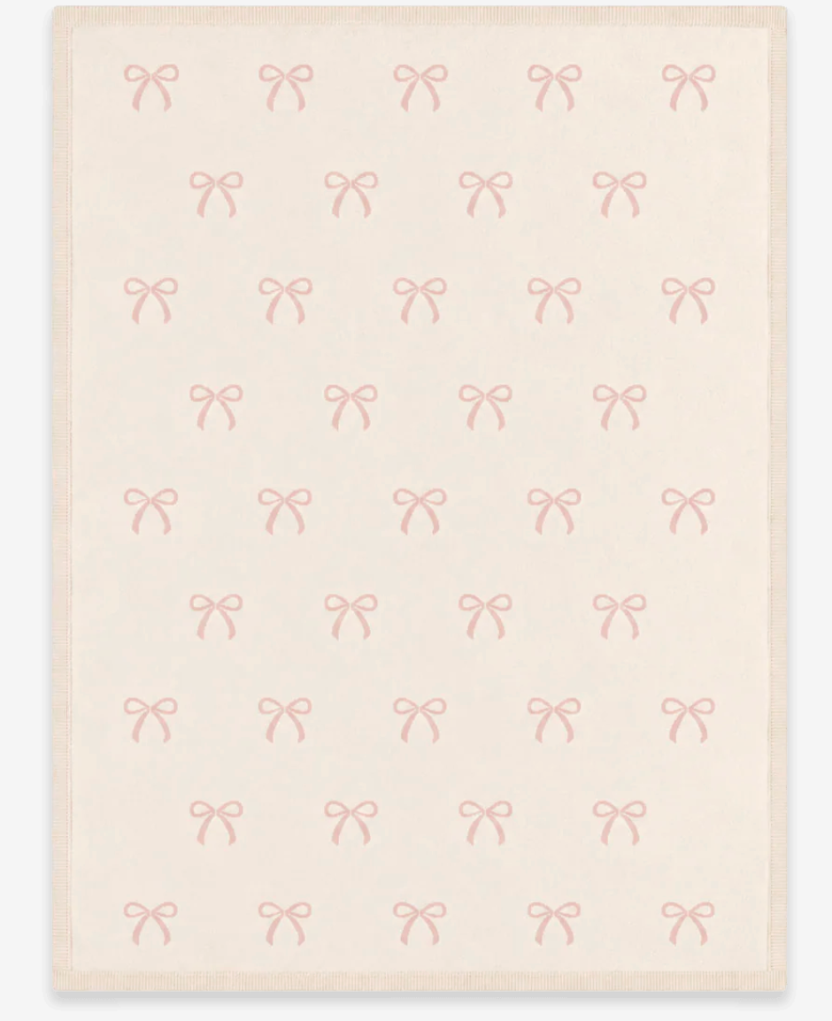 Viverano Sweet Bow Reversible Knit Blanket
