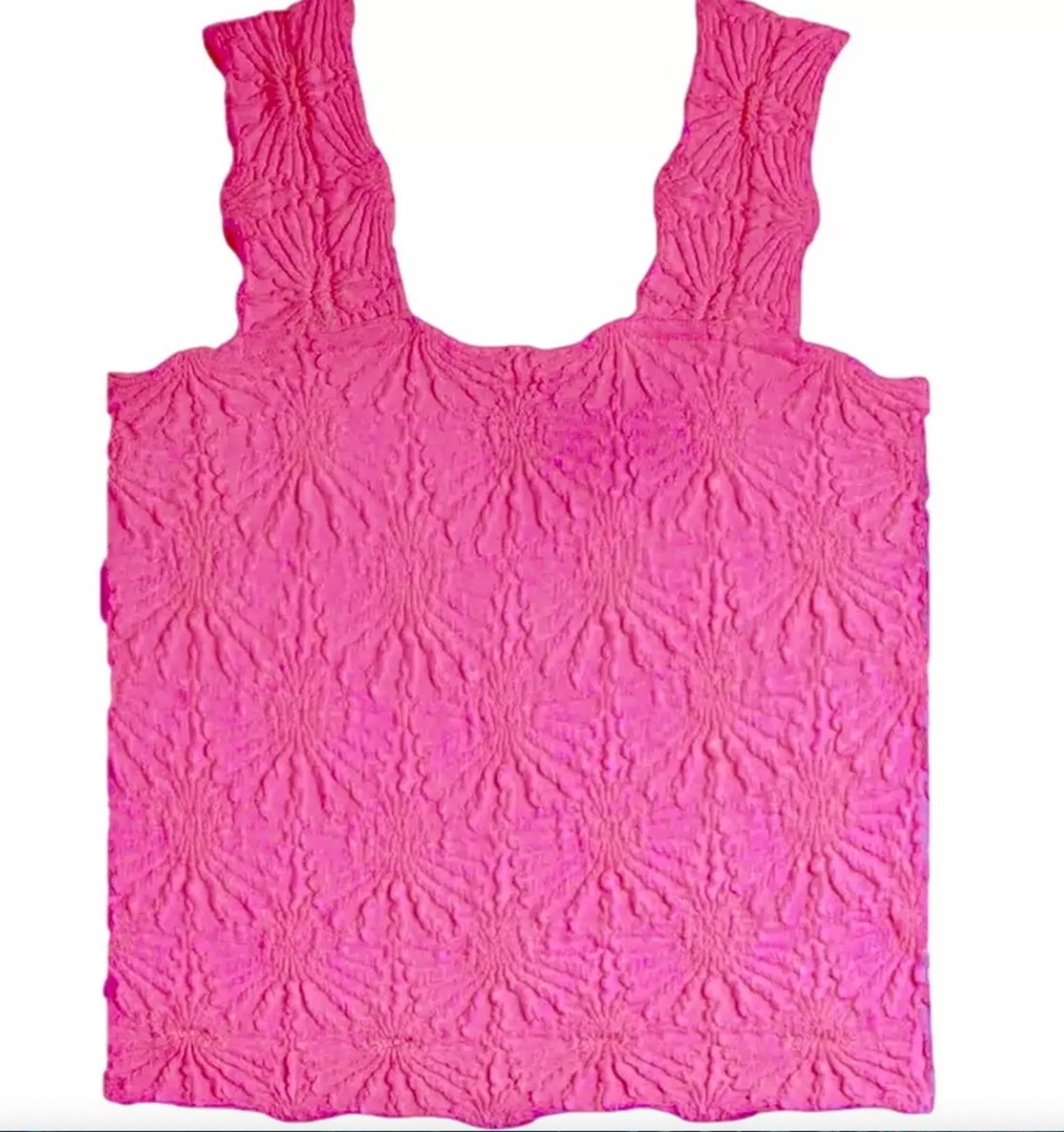 Suzette Collection Smocking Lace Tank