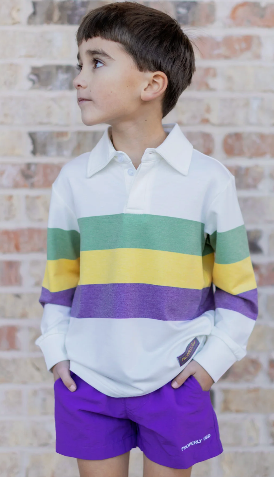 Properly Tied Boys Mallard Short - Purple