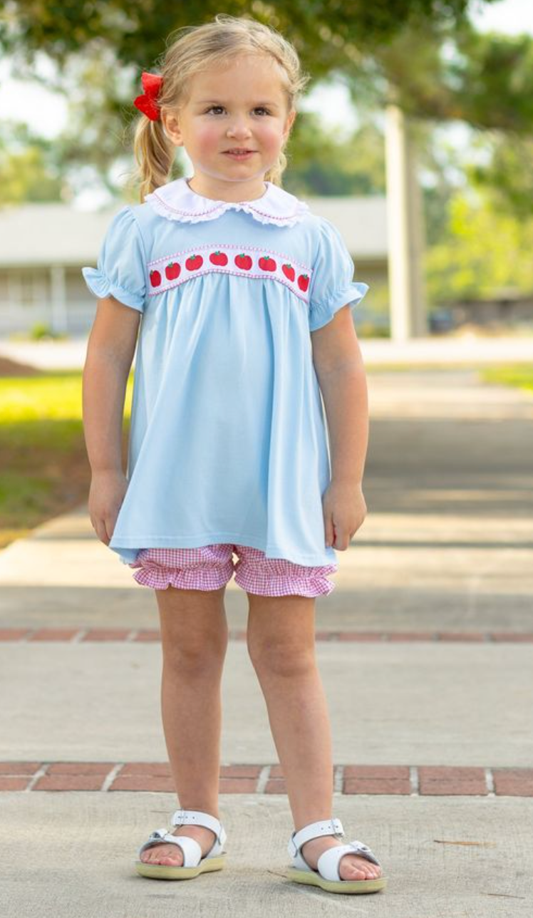 Trotter Street Kids Apple Ribbon Bloomer Set