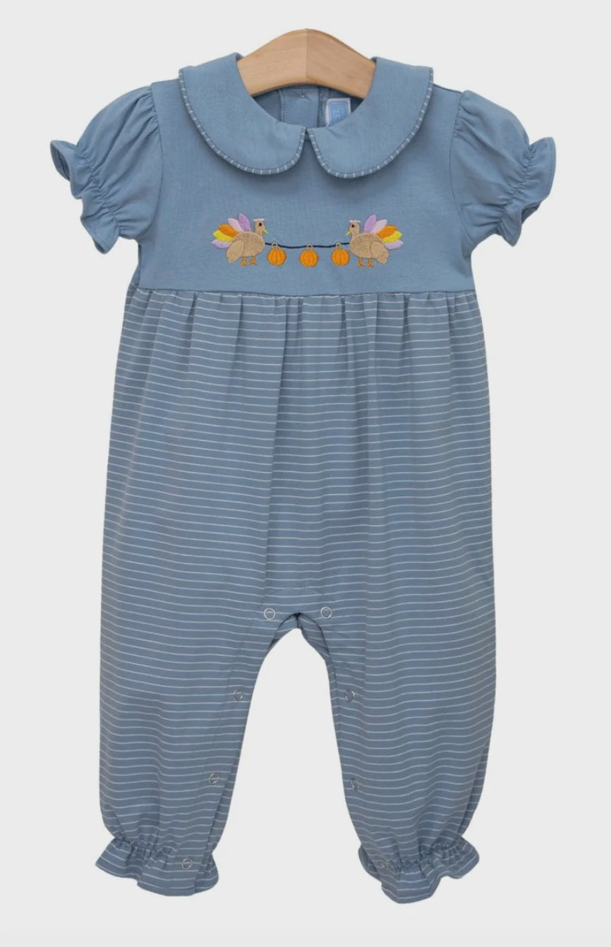 Trotter Street Kids Turkey Peter Pan Romper - Girls