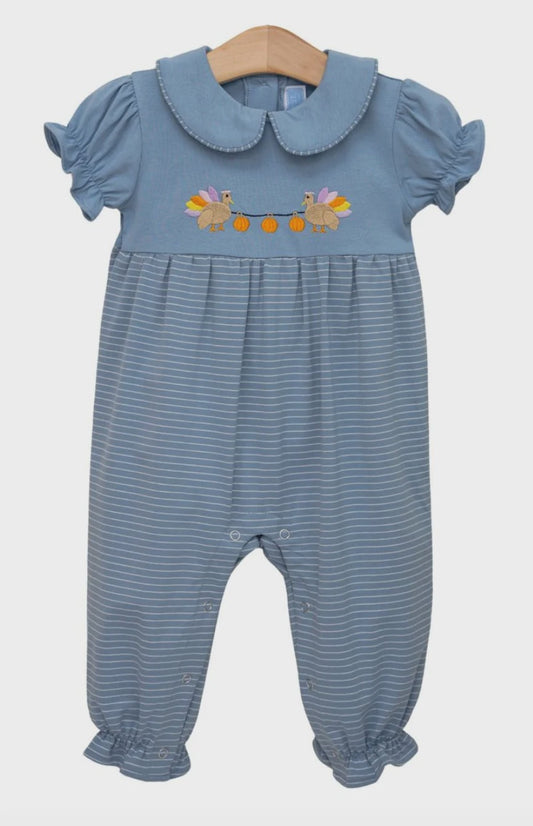 Trotter Street Kids Turkey Peter Pan Romper - Girls