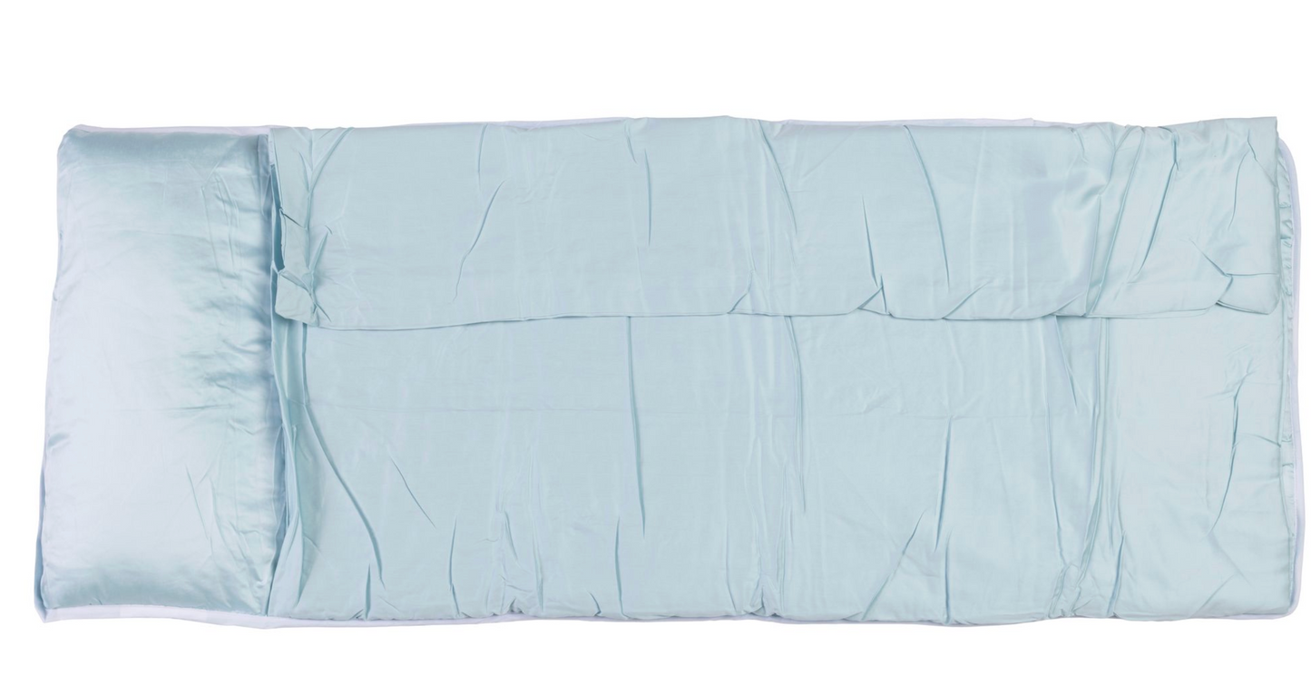 Apple of My Isla Nap Mat - Blue Gingham