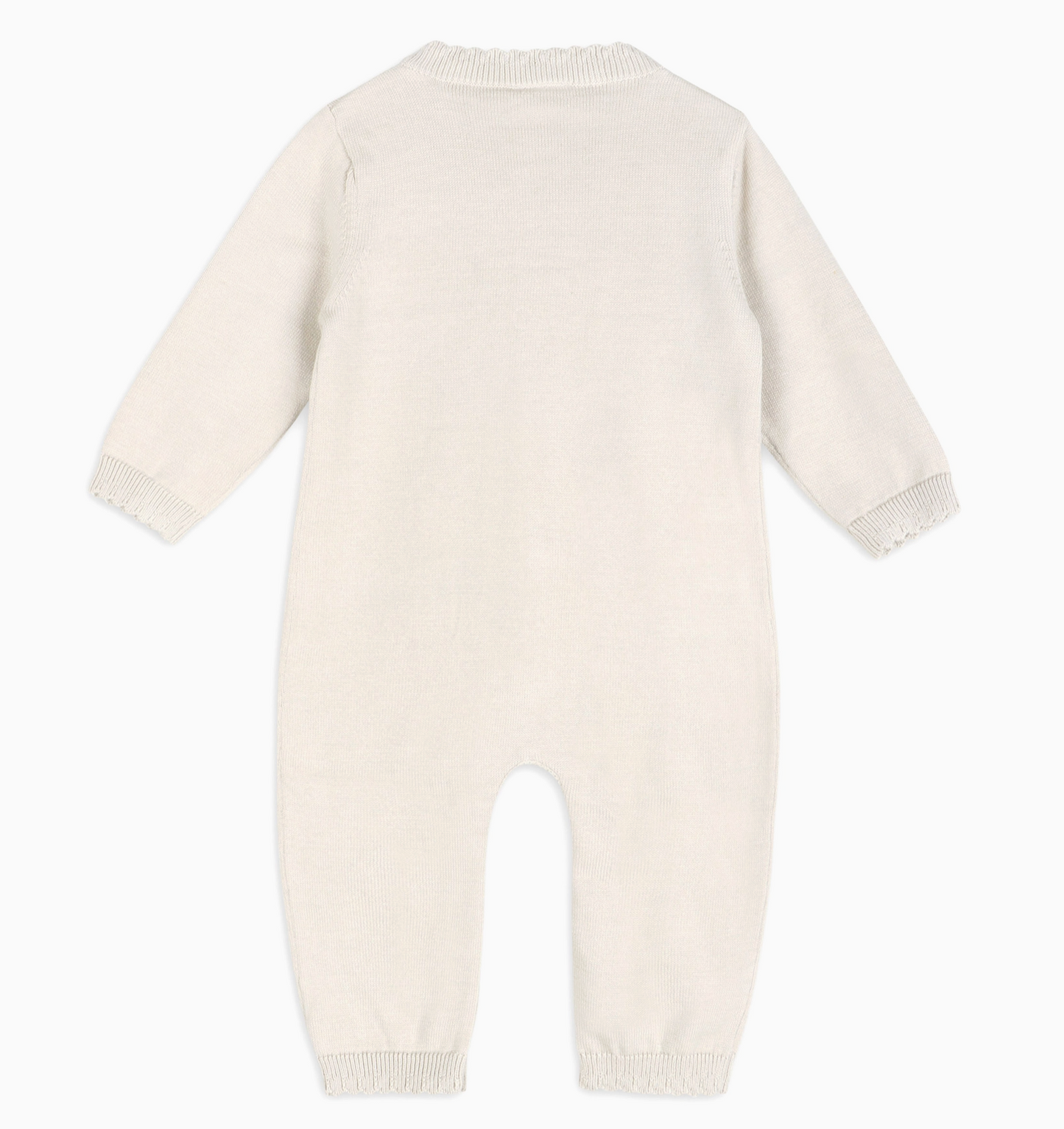 Viverano Evie BOw Pointelle Knit Baby Jumpsuit
