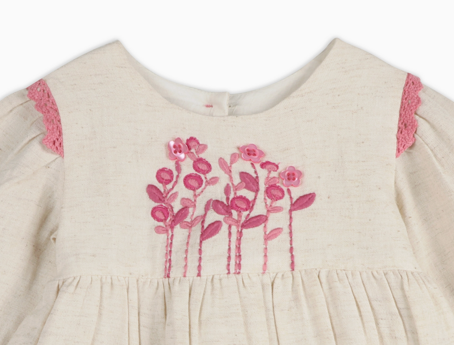 Viverano Colette Embroidered Baby Dress & Bloomer Set