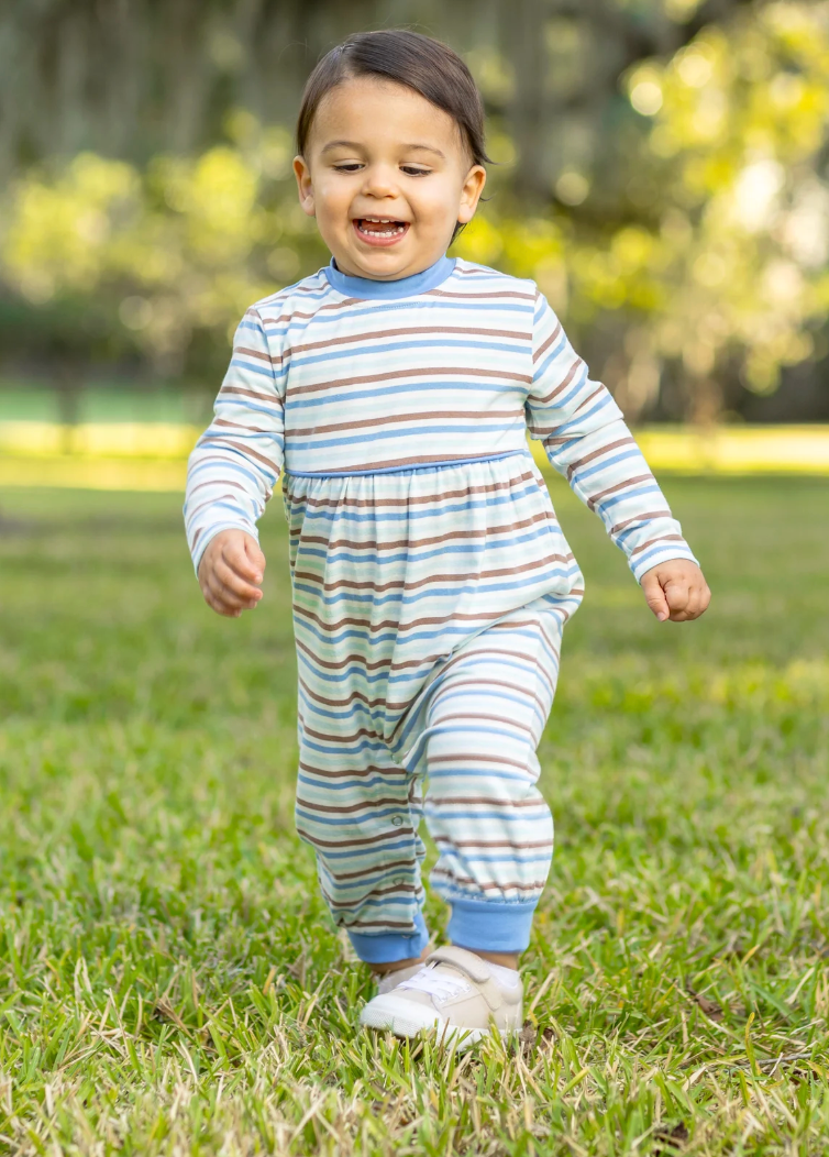 Trotter Street Kids Bennett Romper - Hamptons Stripe