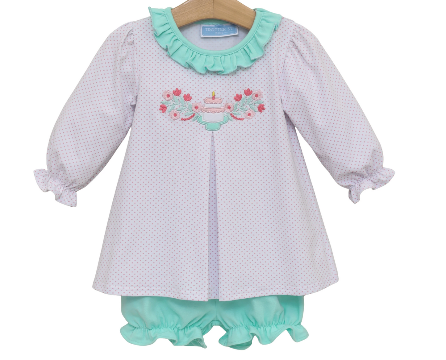Trotter Street Kids Birthday Ruffle Bloomer Set