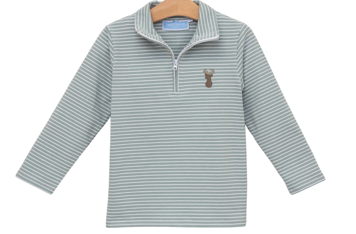Trotter Street Kids Deer 1/4 Zipper Pullover