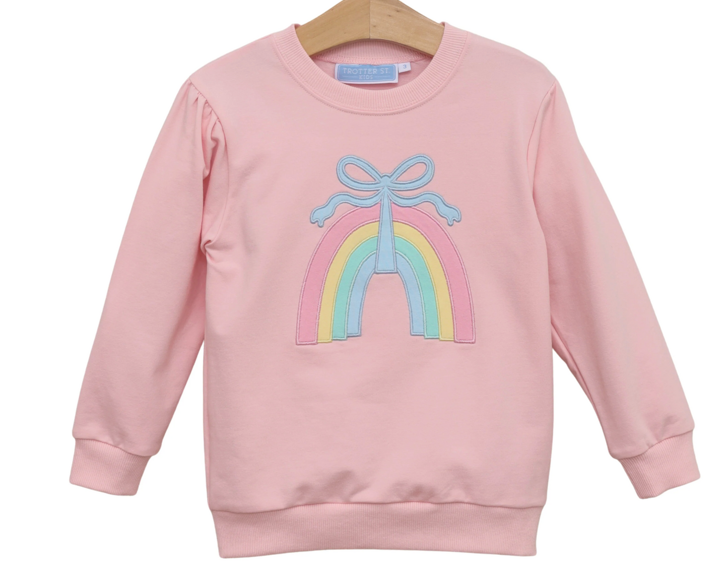 Trotter Street Kids French Terry Pullover- Rainbow