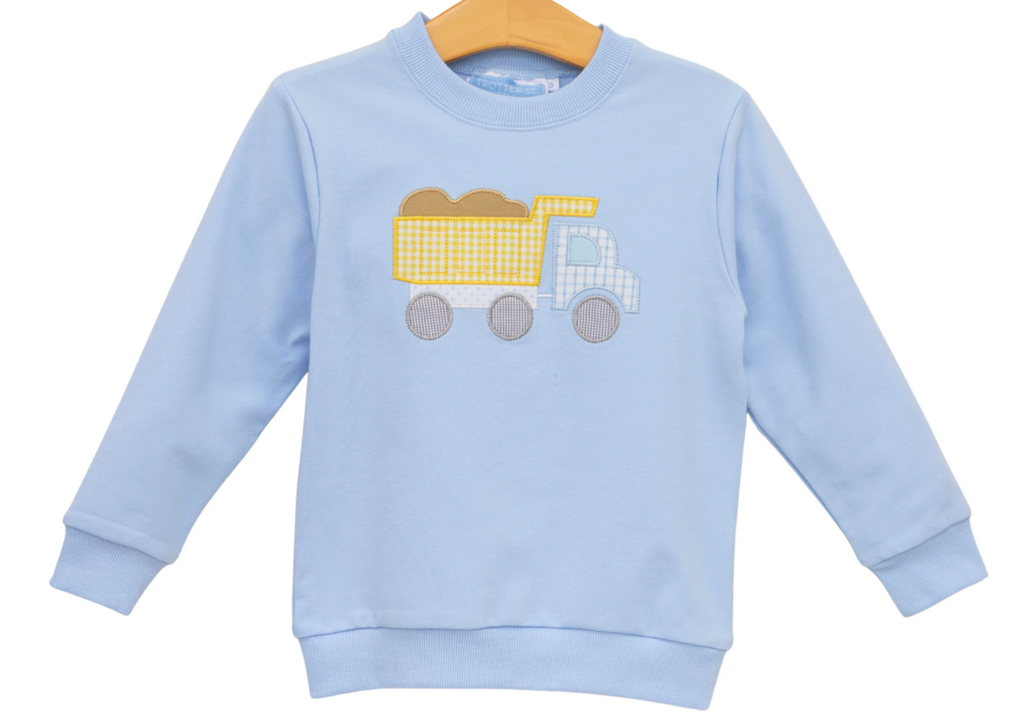 Trotter Street Kids French Terry Pullover - Dump Truck