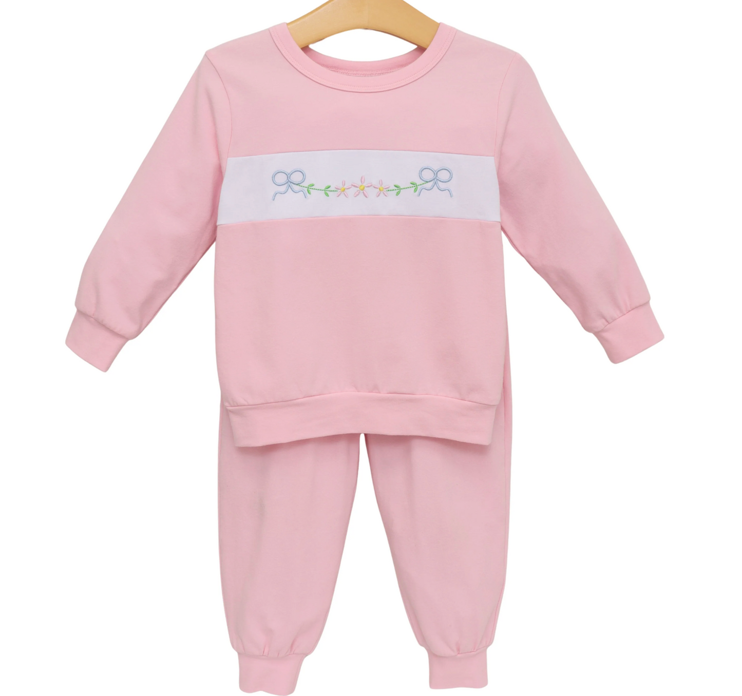 Trotter Street Kids Flower Jogger Set