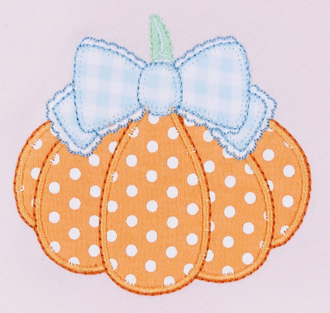 Magnolia Baby Bowtique Pumpkin Applique Bubble