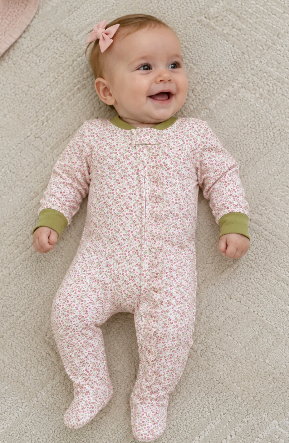 Baby Loren Melody Pima Zipper Footie