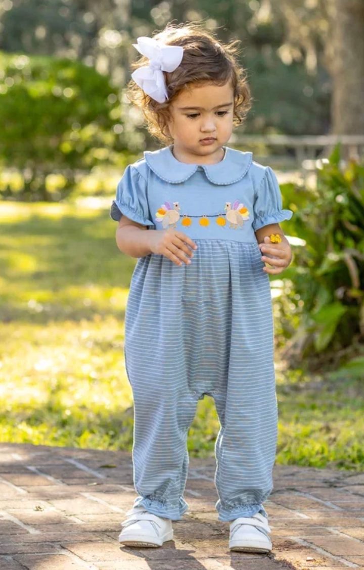 Trotter Street Kids Turkey Peter Pan Romper - Girls