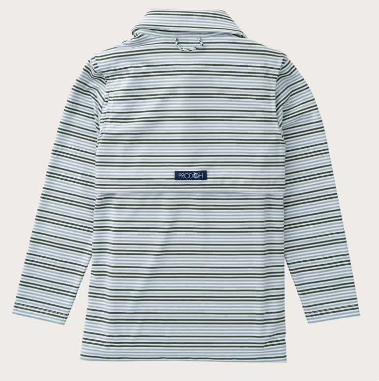 Prodoh LS Pro Performance Polo Arona Camping Green Stripe