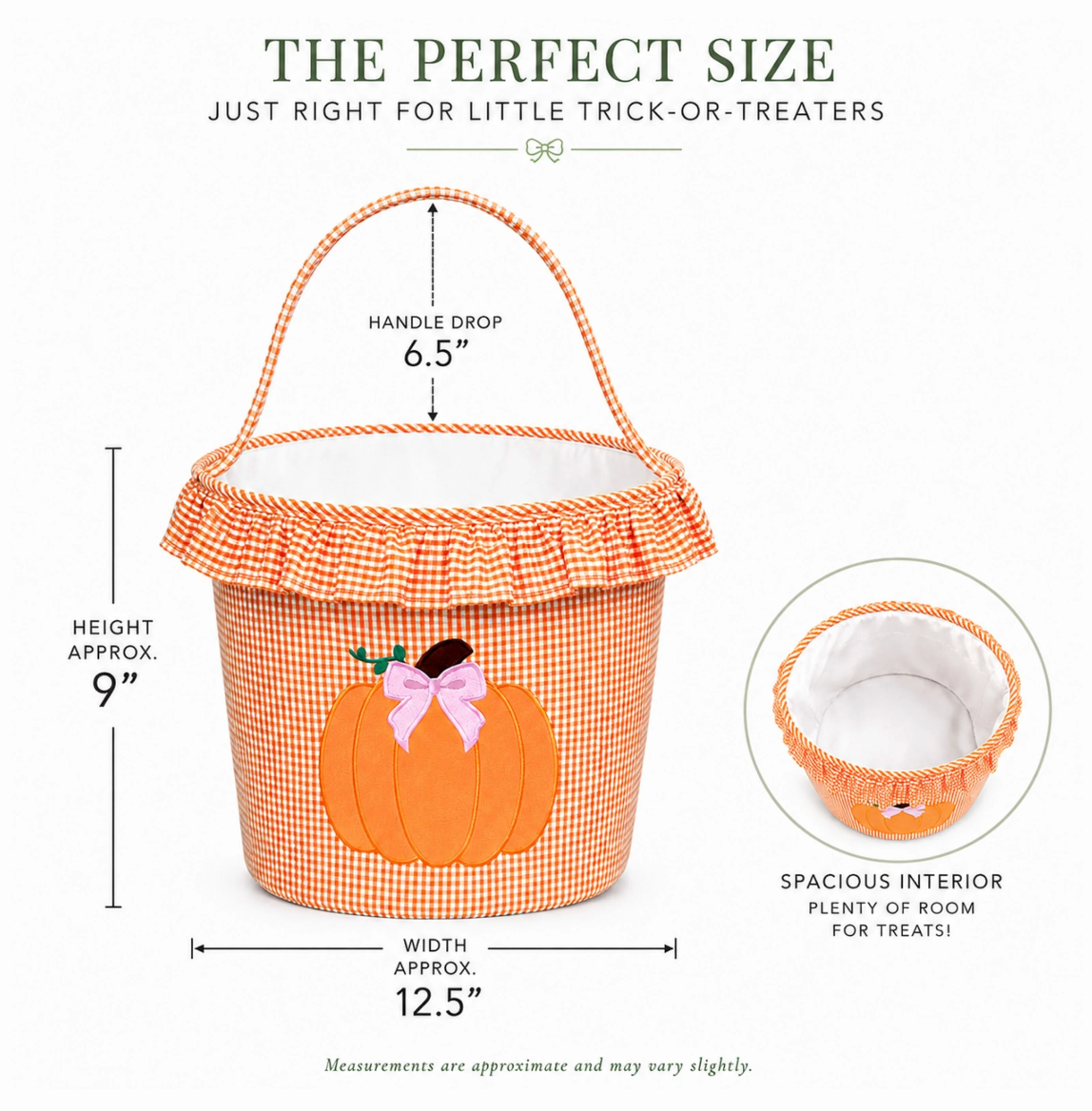 Bits & Bows Ruffled Pumpkin Trick or Treat Tote