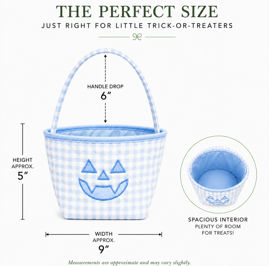 Bits & Bows Petite Pumpkin Tote - Blue