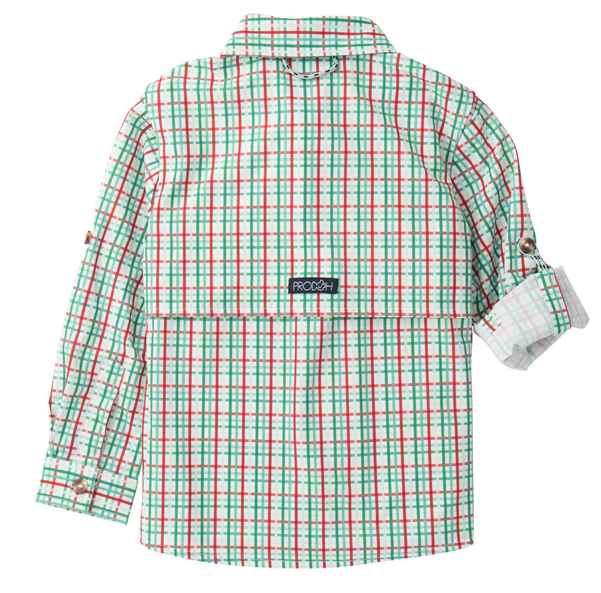 Prodoh Founders Kids LS Fishing Shirt - Holiday Plaid