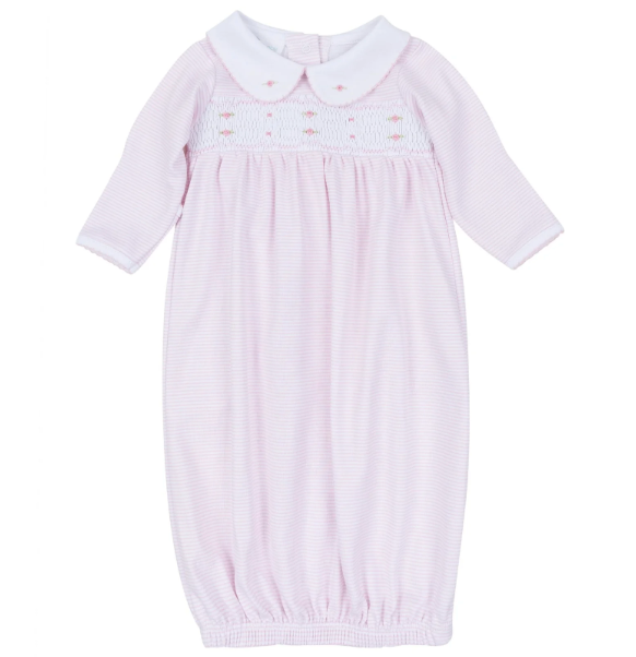 Magnolia Baby Anna Smocked Gown - Pink