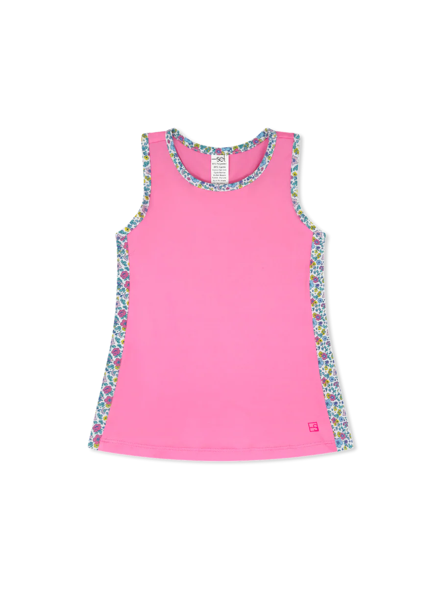 Set Fashions Drew Tank - Flamingo Pink Whimsy