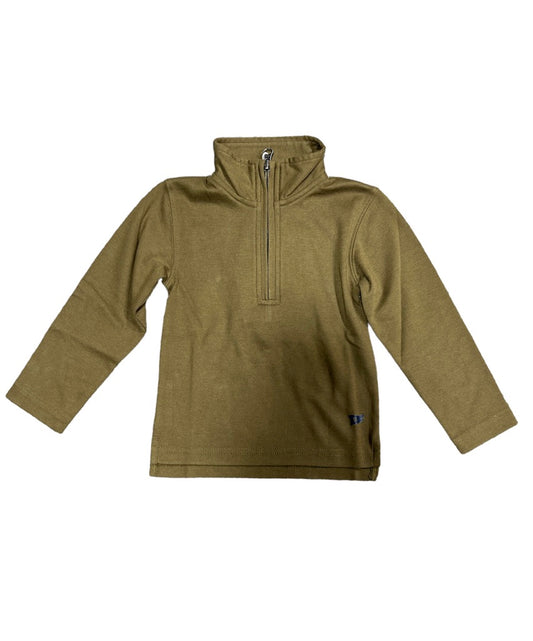 Olive Quarter Zip  Pullover