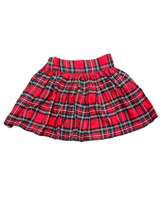 Red Tartan Plaid Skirt