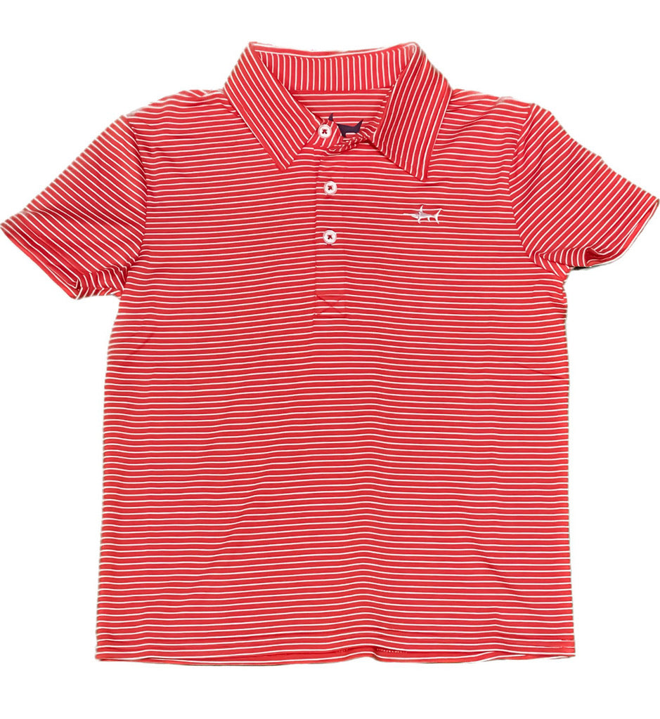 SWB Banks Performance Polo Red/White Stripe