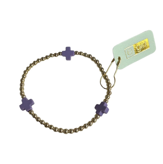 EGirl Signature Cross Gold Bracelet-Purple