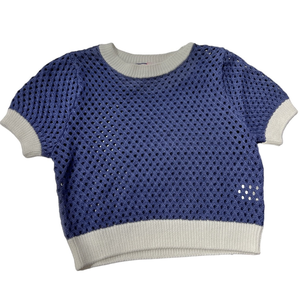 Navy Combo Short Sweater