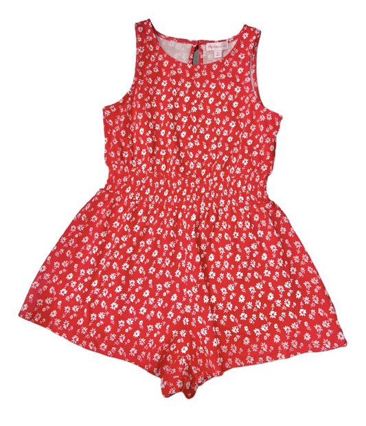 Red Floral Tank Romper