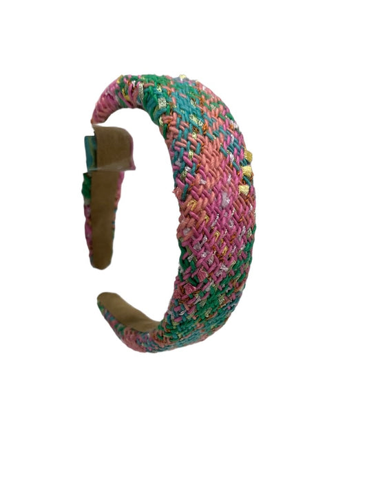 Multi Color Yarn Quilted Headband