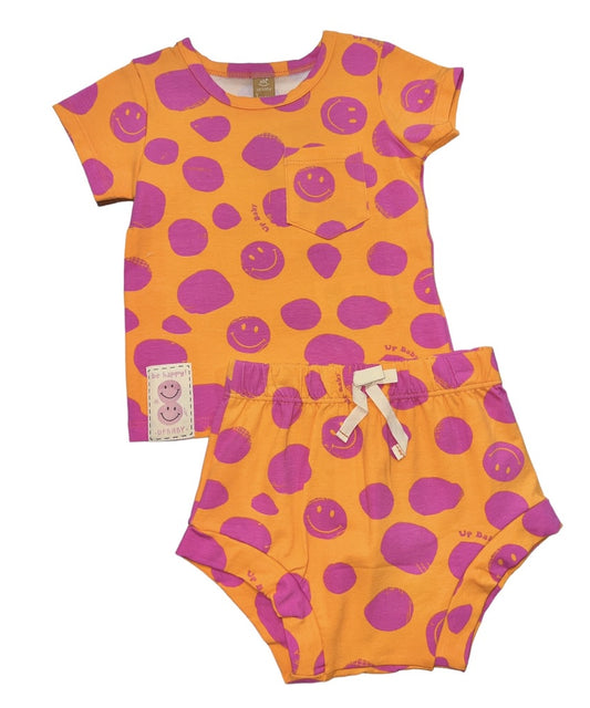 Polka Dot Smiley Bloomer Set