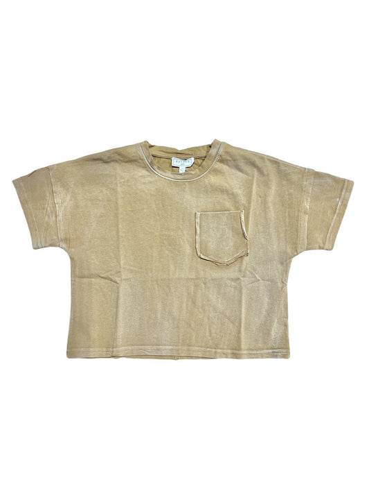 Faux Pocket Tee Taupe