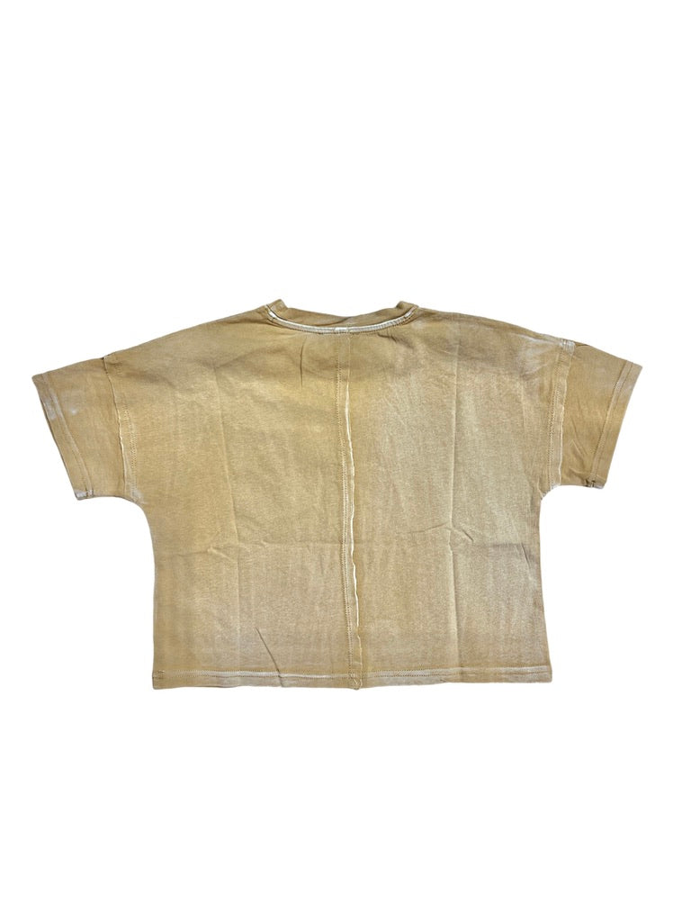 Faux Pocket Tee Taupe