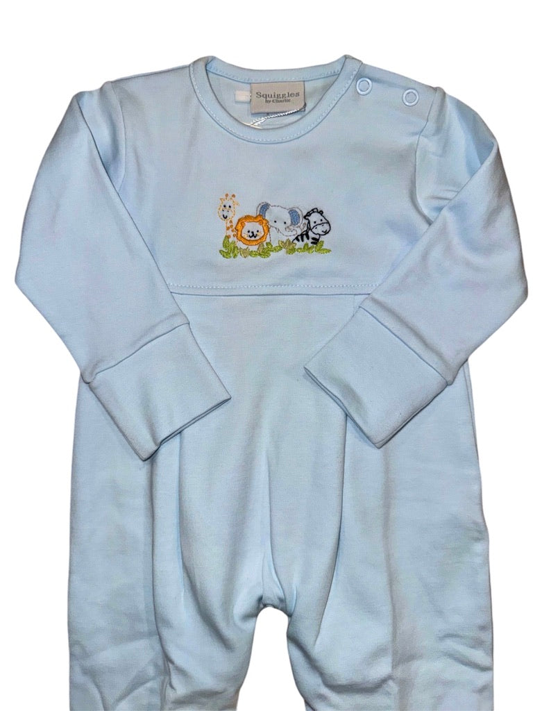 Squiggles Coo Zoo Coverall Blue