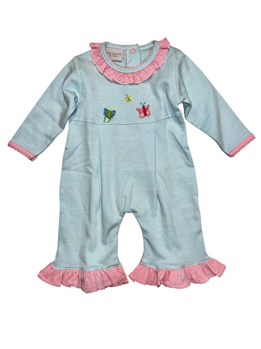 Squiggles Butterfly Trio Coverall w/Ruffles