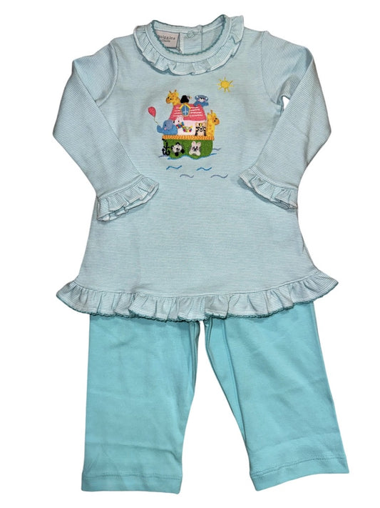 Squiggles Girl Ark Legging Set Aqua