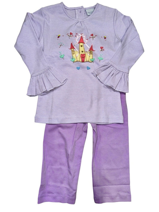 Sweet Castle Legging Set Purple Stripe