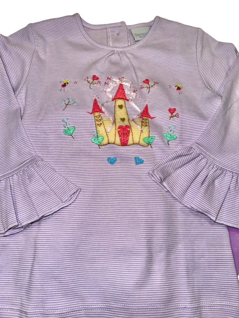 Sweet Castle Legging Set Purple Stripe